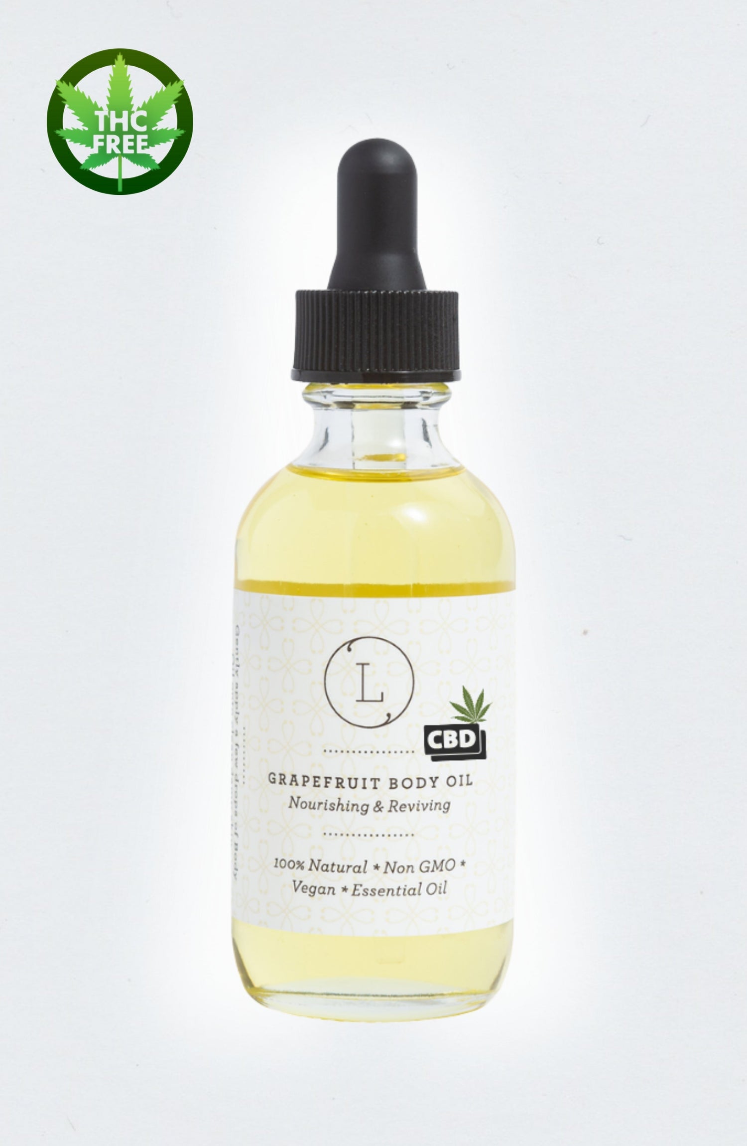 CBD Natural Body Oil with CBD, Grapefruit Moisturizing Body Oil (THC free)-1
